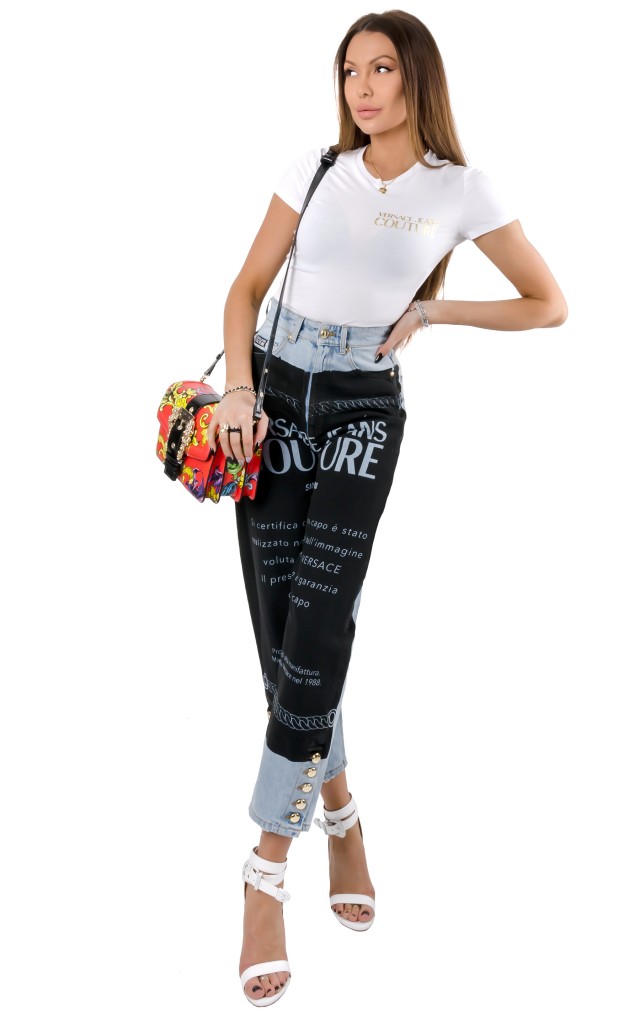 Top Versace Jeans Couture Logo White