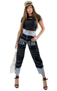 Spodnie Mom St. Garanzia Versace Denim Blue