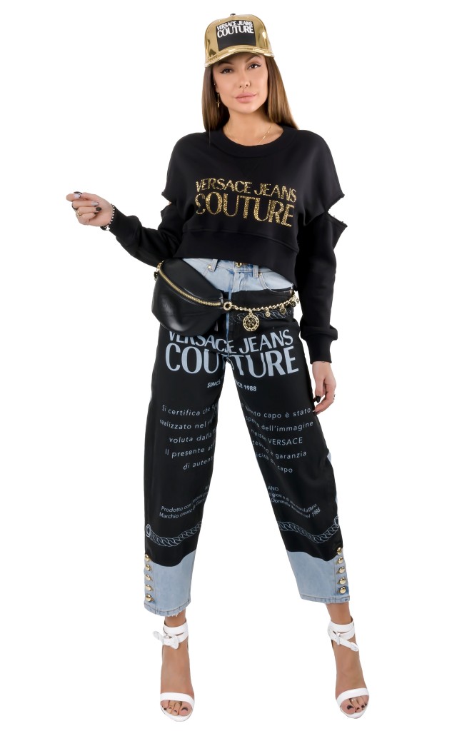 Bluza Versace Logo Stones Black