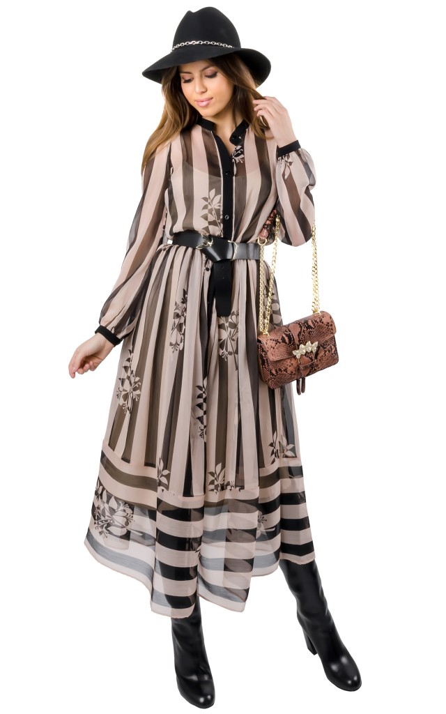 Sukienka Midi Twin Set Fiore Nero