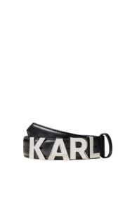 Pasek Karl Lagerfeld Logo Black