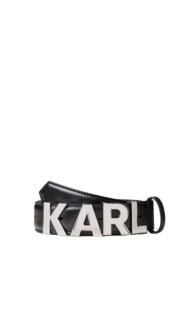Pasek Karl Lagerfeld Logo Black