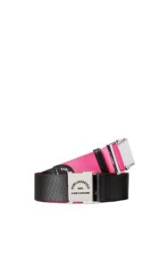 Pasek Karl Lagerfeld Logo Webbing Neon Pink