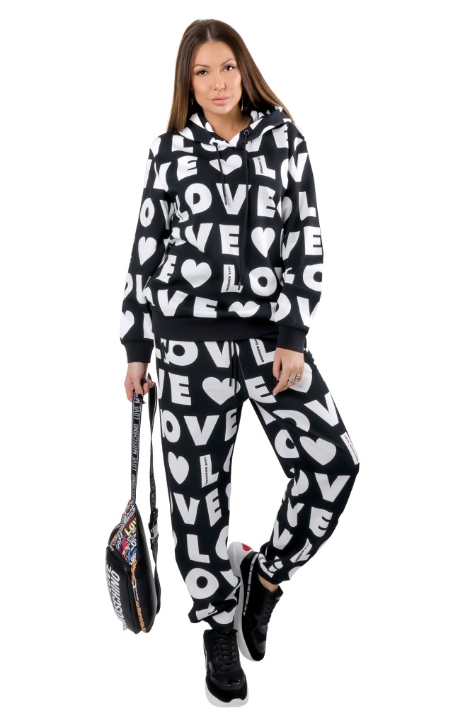 Spodnie Dresowe Moschino Logo Black White