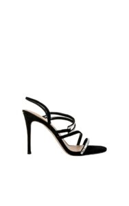 Sandały Szpilki Lustereczka Guess Logo Black Silver
