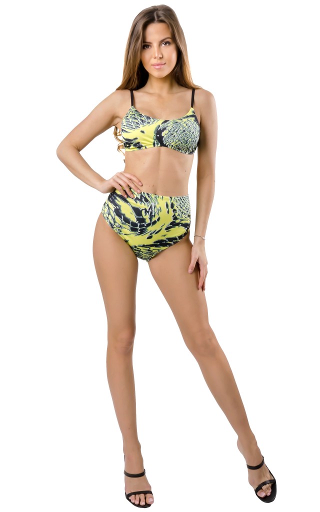 Strój Kąpielowy High Waist Ice Play Lime