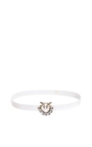 Pasek Pinko Berry Small Jewel White