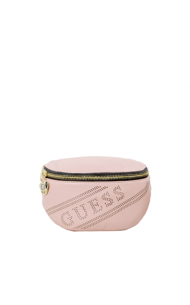 Torebka Nerka Logo Guess Zawieszki Pink