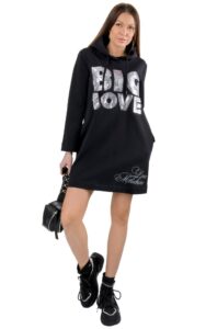Sukienka Dresowa Love Moschino Black