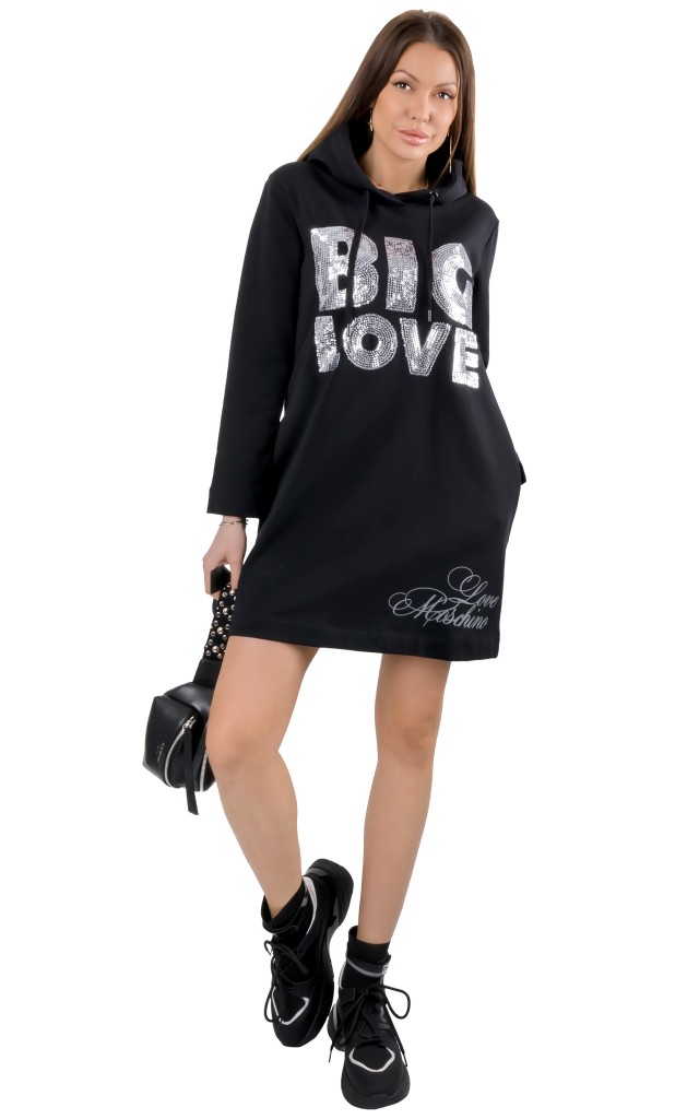 Sukienka Dresowa Love Moschino Black