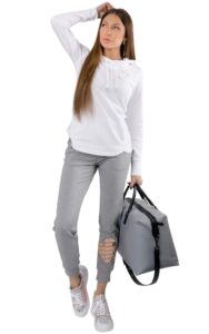 Komplet EA7 Flower Logo White Grey