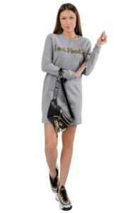 Sukienka Logo Moschino Dres Grey