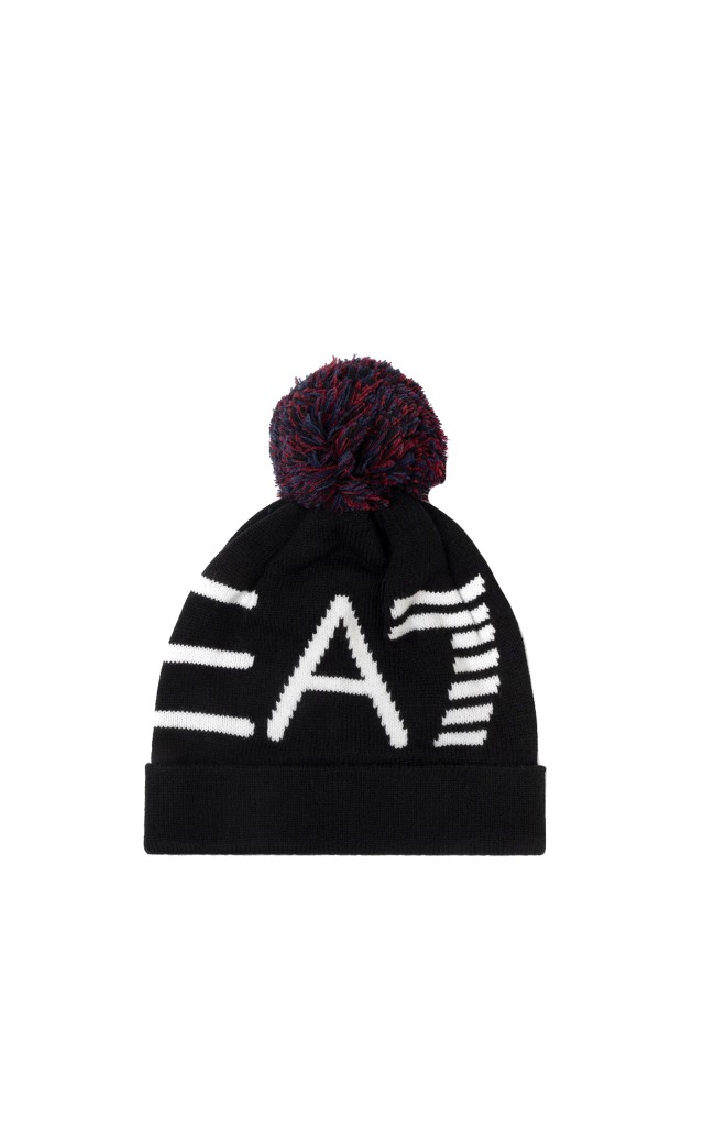 Czapka Maxi Logo EA7 Beanie Jet Black