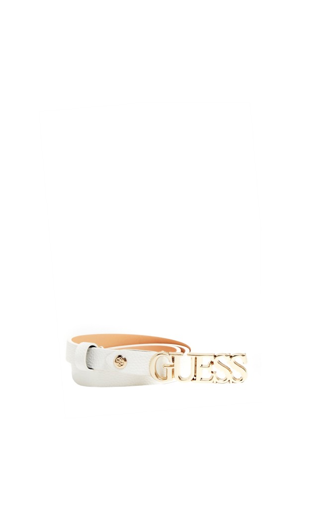 Pasek Mini Logo Guess White