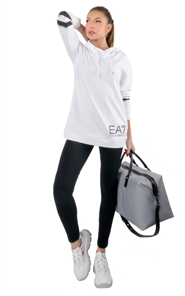 Komplet EA7 Logo White Black
