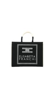Torebka Elisabetta Franchi Logo Nero Burro