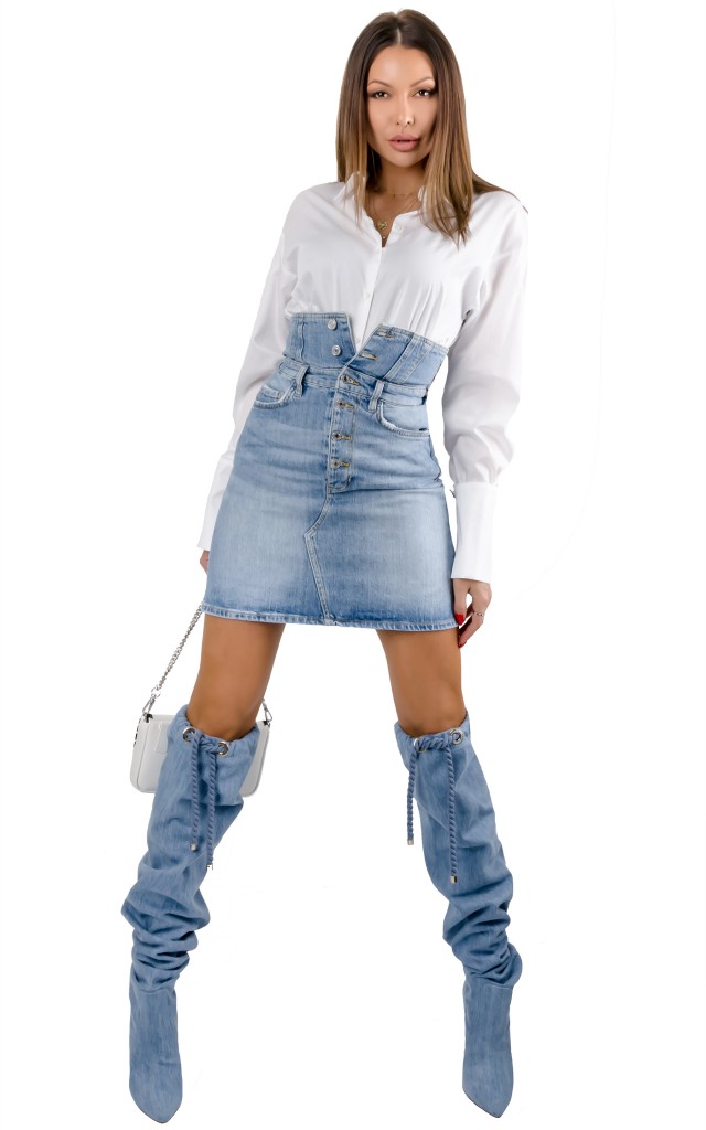 Spódnica Mini Jeans Guess Blue