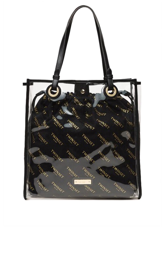 Torebka Shopper Twin Set Transparent Nero