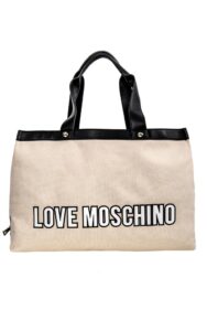 Torba Shopper Canvas Moschino Natural