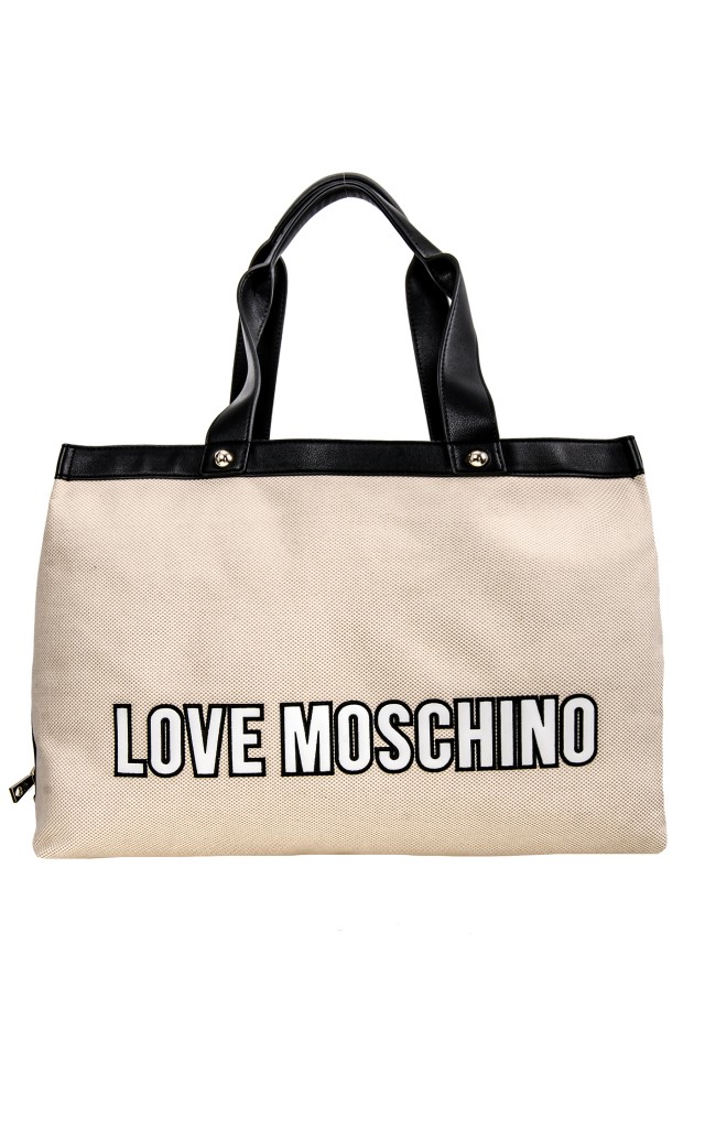 Torba Shopper Canvas Moschino Natural