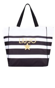 Torba Plażowa Liu Jo Bianco Ottico Nero