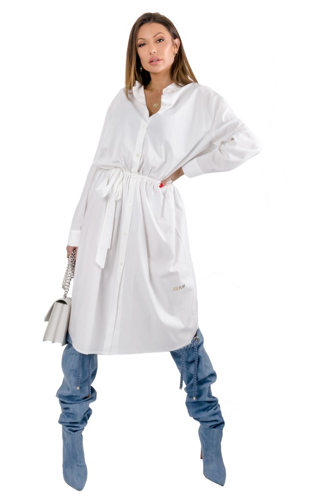 Sukienka Koszulowa Midi Ice Play White