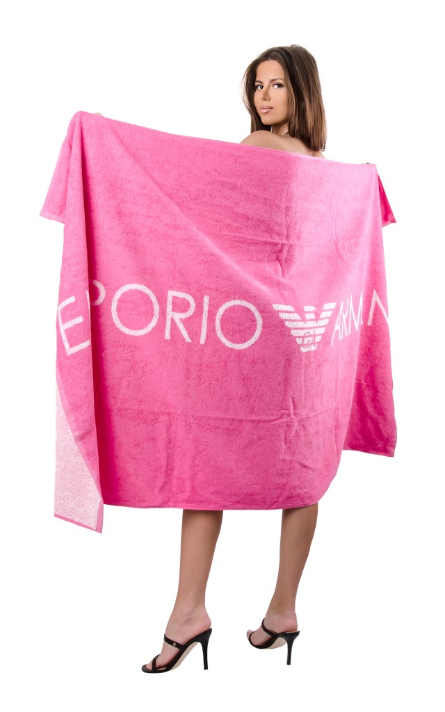 Ręcznik Emporio Armani Beachwear Fuxia Pink