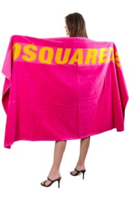Ręcznik Dsquared2 Beachwear Logo Pink