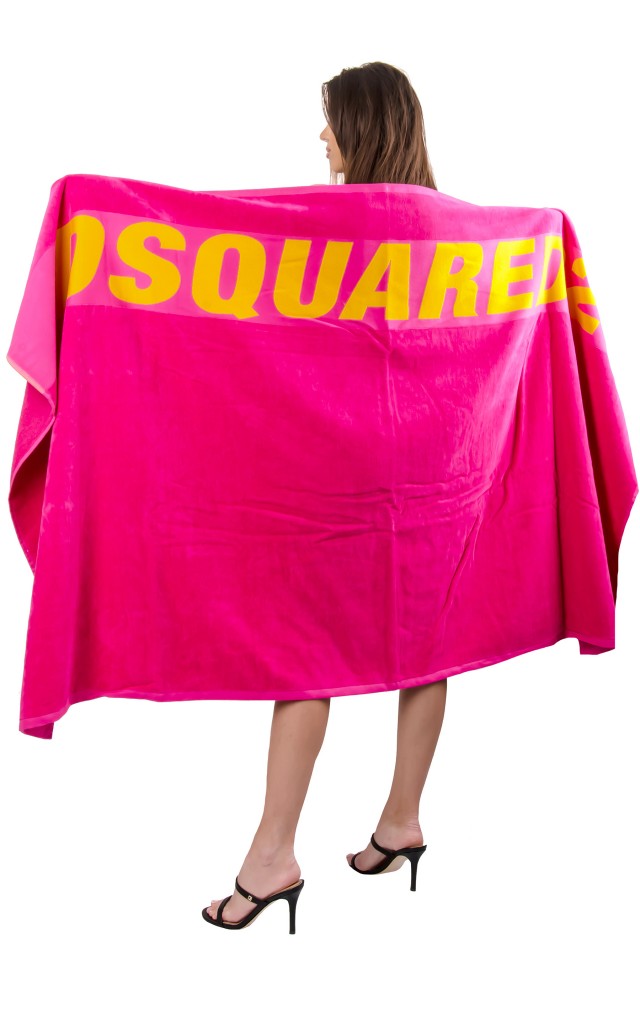 Ręcznik Dsquared2 Beachwear Logo Pink