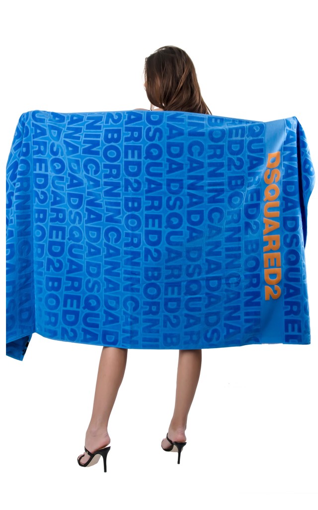 Ręcznik Dsquared2 Beachwear Logo Blue