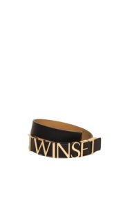 Pasek Literki Twin Set Logo Nero