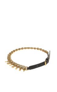 Pasek Łańcuszek Literki Twin Set Logo Nero Gold