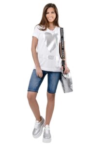 T-shirt Big Heart Love Moschino White