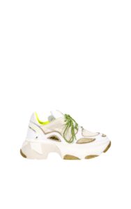 Sneakersy Z Laminowaną Skórą Patrizia Pepe White Fluo