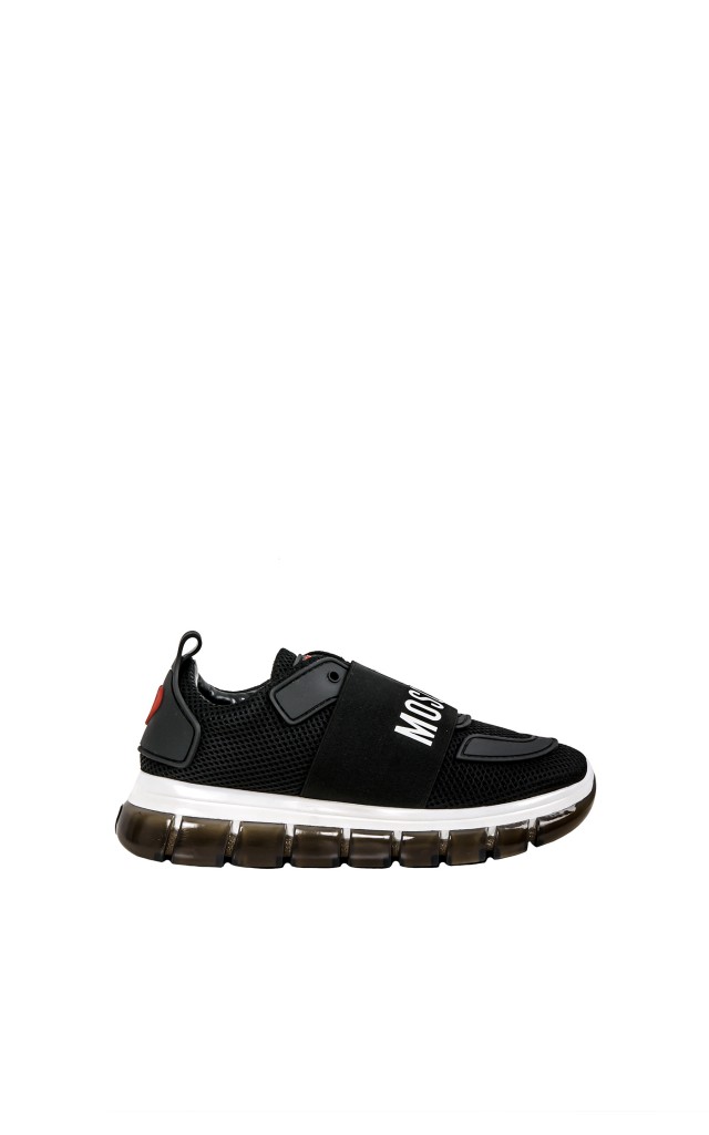 Sneakersy Z Logowanym Paskiem Love Moschino Nero
