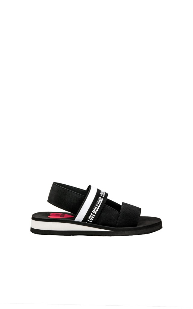 Sandały Love Moschino Elastico Nero