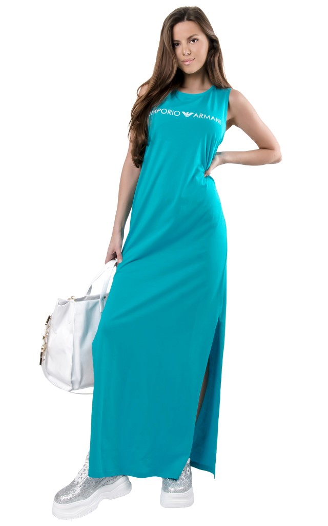 Sukienka Maxi Swimwear Armani Water Green