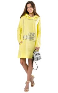 Sukienka Dresowa Frame Moschino Yellow