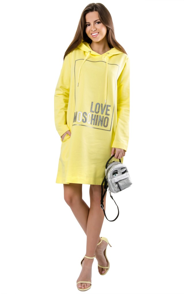 Sukienka Dresowa Frame Moschino Yellow