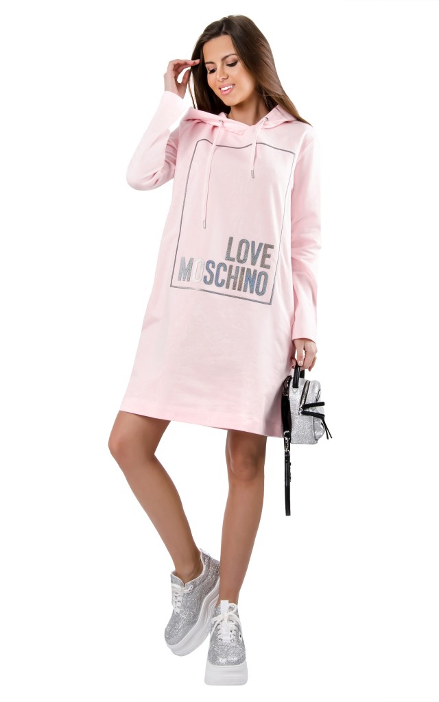 Sukienka Dresowa Frame Moschino Pink