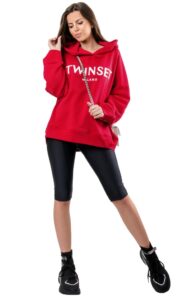 Bluza Oversize Twin Set Rosso Lava