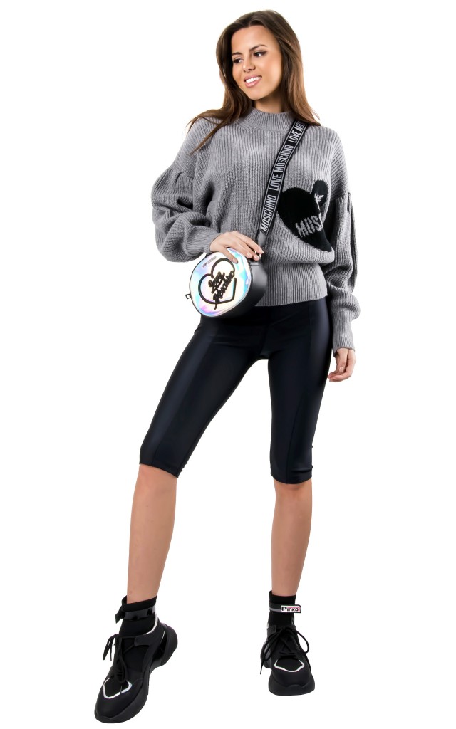 Sweter Black Heart Moschino Grey