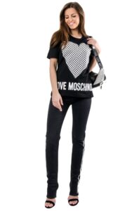 T-shirt Szachownica Moschino Black