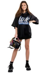 Bluza Maxi Moschino Logo Black