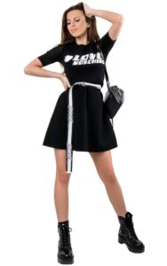 Sukienka Love Moschino Logo Black