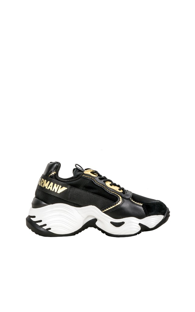Sneakersy Emporio Armani Black Light Gold