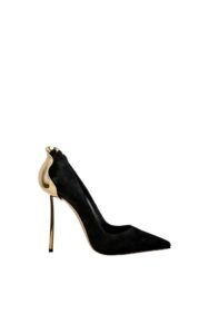 Szpilki Le Silla Decolette Velour Nero Oro