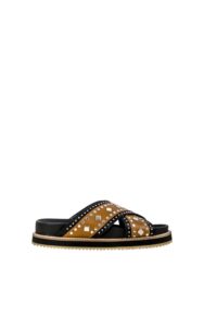 Klapki Aztec Twin Set Nero Cuoio