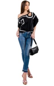 T-shirt Oversize Denny Rose Nero