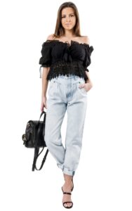 Top Hiszpanka Twin Set U&B Nero